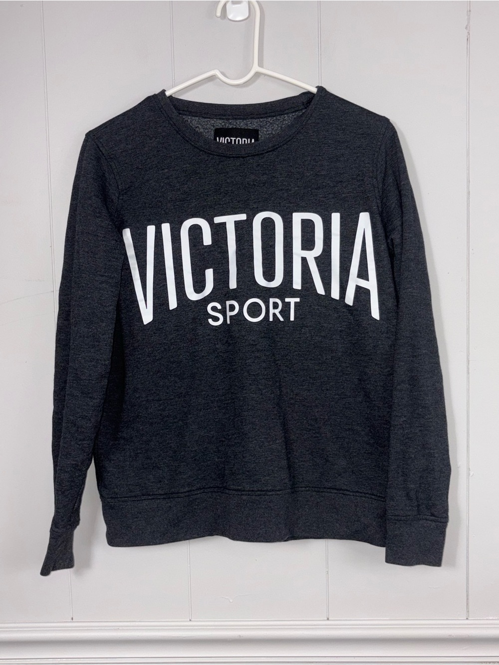 Victoria’s Secret Sport Dark Gray Crew Neck Pullover Sherpa Lined Shirt XS